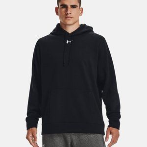 Men's UA Hustle Fleece Hoodie- Black‎